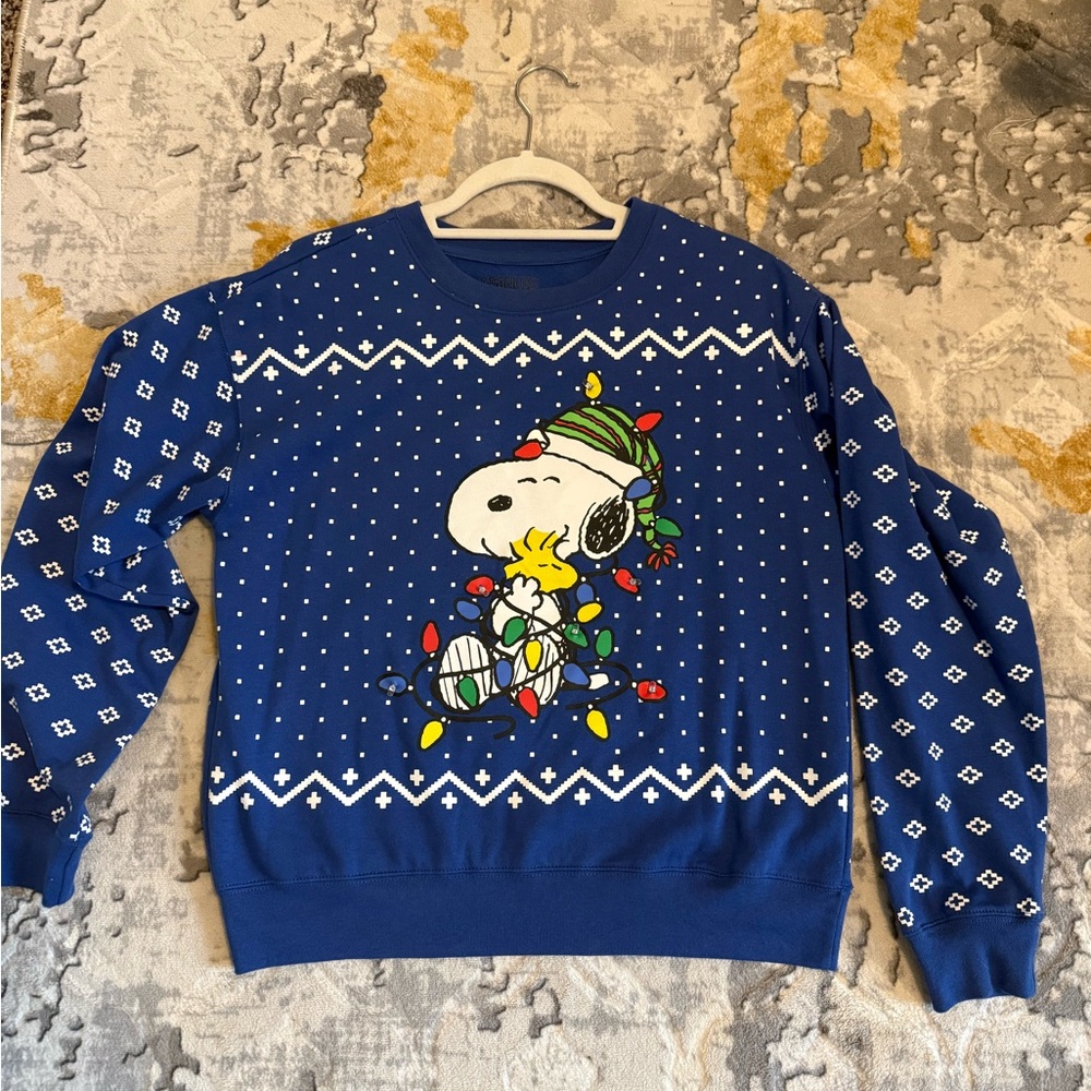 Peanuts Blue Festive Snoopy Sweater